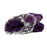 Rabbit Fur Girls Hand Wrist Warmer Fingerless Gloves - Dark Purple