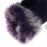 Rabbit Fur Girls Hand Wrist Warmer Fingerless Gloves - Dark Purple