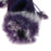 Rabbit Fur Girls Hand Wrist Warmer Fingerless Gloves - Dark Purple