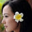 Crofta Women Girls Plumeria Flower Foam Hair Clip - White