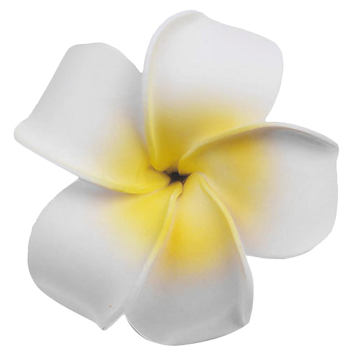 Crofta Women Girls Ladies Plumeria Flower Foam Hair Clip Pin Headwear Hair Accessory White