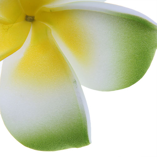 Crofta Women Girls Ladies Plumeria Flower Foam Hair Clip Pin Headwear Hair Accessory Green