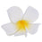 Crofta Women Girls Plumeria Flower Foam Hair Clip 3 3/4 inch - White