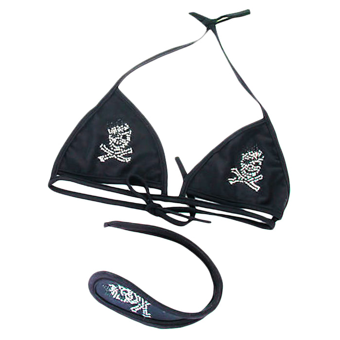 Women Sexy C-string Bra Set Lingerie Underwear - Black