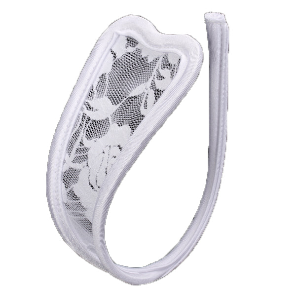 Women's Super Sexy Flower Pattern C-String Invisible Thong Underwear White