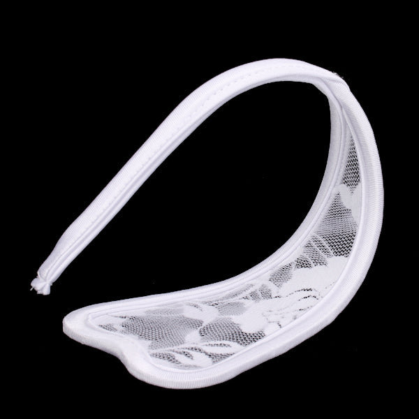 Women's Super Sexy Flower Pattern C-String Invisible Thong Underwear White