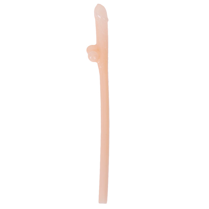 10Pcs Hens Night Nude Color Willy Straw Plastic Dicky Sipping Straws