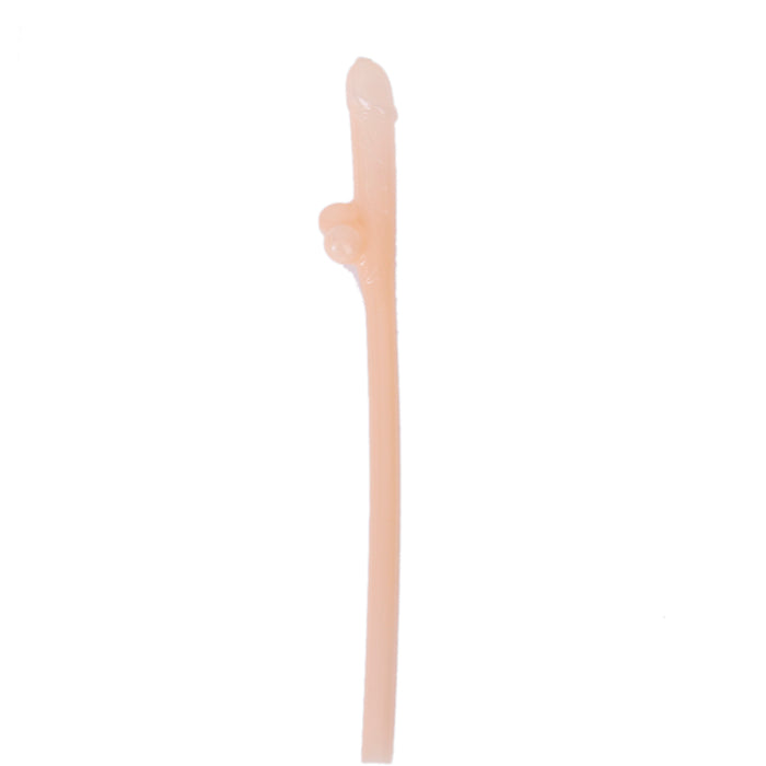 10Pcs Hens Night Nude Color Willy Straw Plastic Dicky Sipping Straws