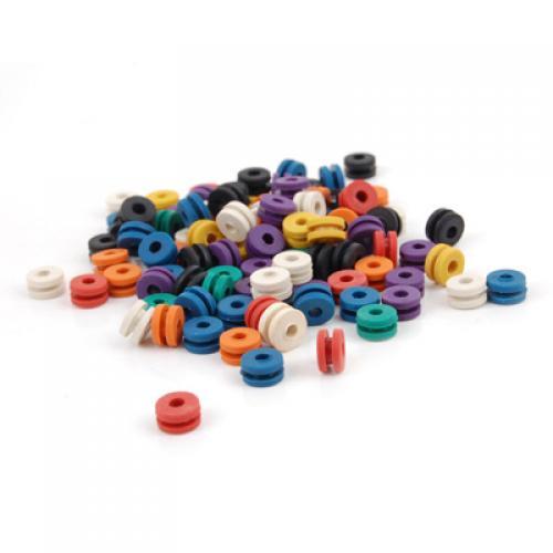 Crofta 100pcs Tattoo Rubber Grommets - Assorted Color