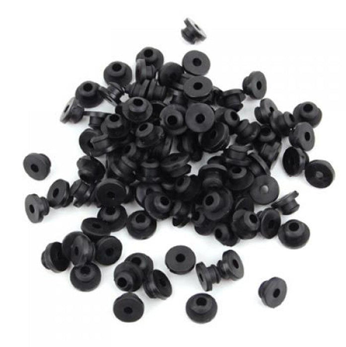 Crofta 100pcs Tattoo Rubber Nipples - Black