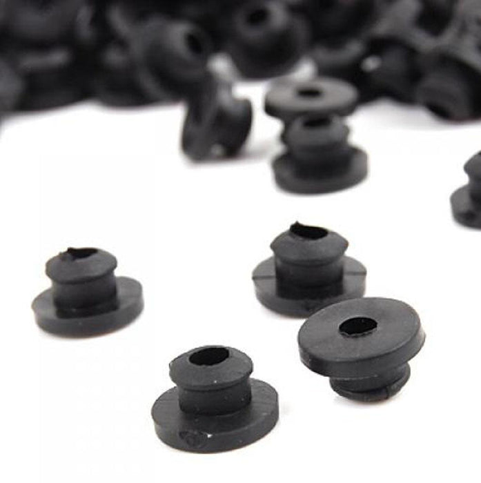 Crofta 100pcs Tattoo Rubber Nipples - Black