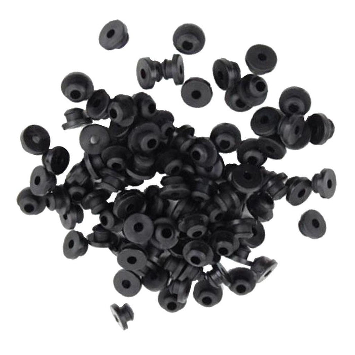 Crofta 100pcs Tattoo Rubber Nipples - Black