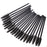 Crofta Womens Pro Makeup Disposable Straight Eyelash Extension Mascara Brush Wands Spoolers Applicator Pack of 50PCS Black