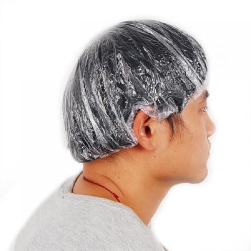 Crofta 100Pcs Disposable Clear Shower Hair Caps for Spa Salon