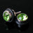 Crofta 1 Pair Stainless Steel Mens Earrings Ear Stud Green Crystal Charms Fashion Jewelry Christmas Gift