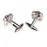 Crofta Zircon Rhinestone Stainless Steel Cuff Links Square Cufflinks - Purple