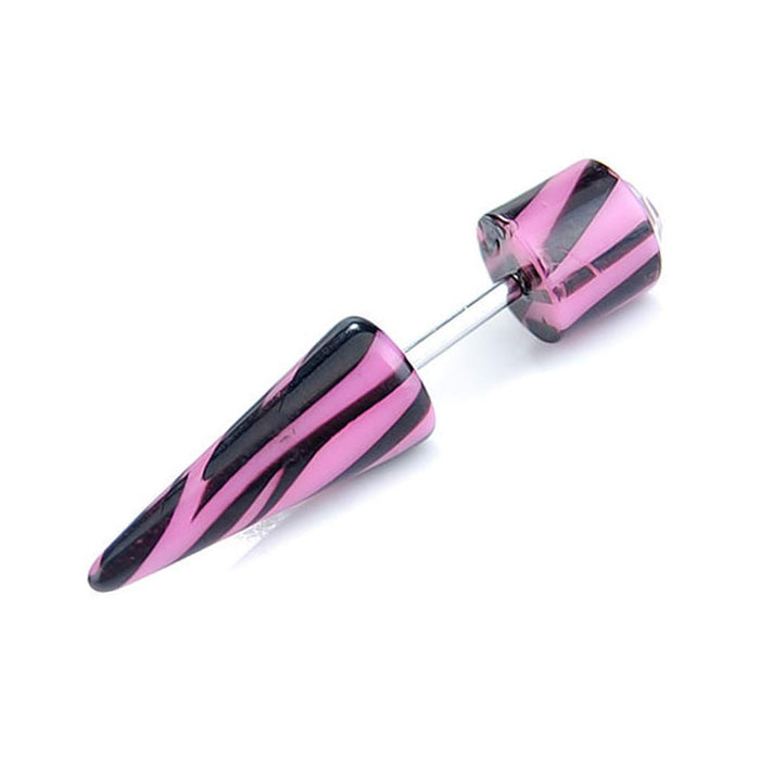 Crofta 18G Acrylic Fake Ear Plug Taper Stretcher w/ 2G Look - Violet