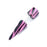 Crofta 18G Acrylic Fake Ear Plug Taper Stretcher w/ 2G Look - Violet