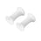 Crofta 2 PCS 6 Gauge 4mm Silicone Tunnel Ear Plug Expander Stretcher (White)