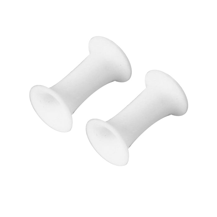 Crofta 2 PCS 6 Gauge 4mm Silicone Tunnel Ear Plug Expander Stretcher (White)