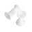 Crofta 2 PCS 6 Gauge 4mm Silicone Tunnel Ear Plug Expander Stretcher (White)