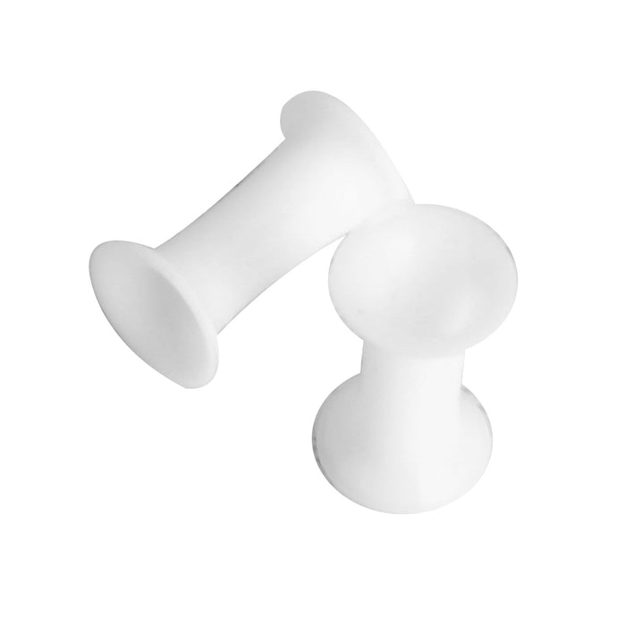 Crofta 2 PCS 6 Gauge 4mm Silicone Tunnel Ear Plug Expander Stretcher (White)