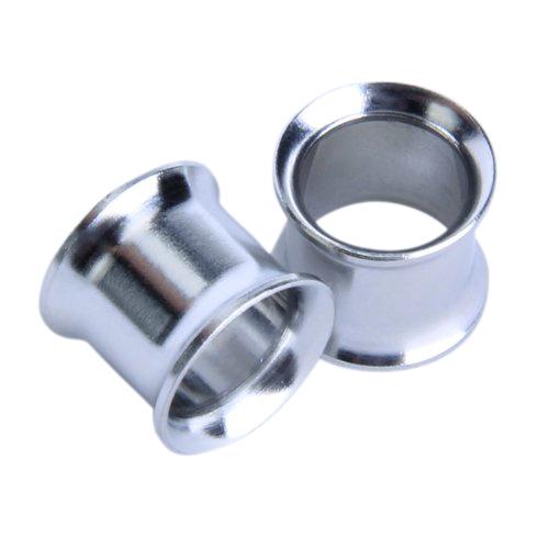 Crofta 2 PCS 00 Gauge 10mm Stainless Steel Tunnel Ear Plug Expander Stretcher