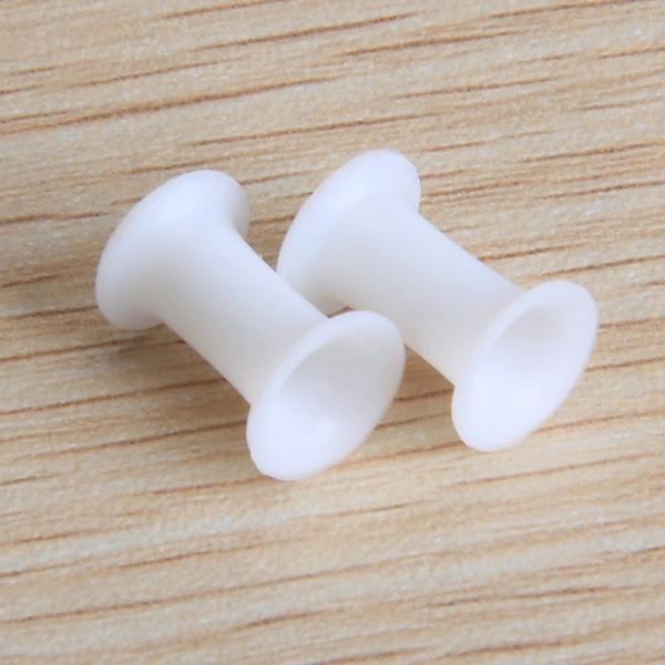 Crofta 2 PCS 4 Gauge 5mm Silicone Tunnel Ear Plug Expander Stretcher (White)