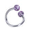 Crofta 14g Stainless Steel Twist Navel Ring with Ball - Purple