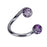 Crofta 14g Stainless Steel Twist Navel Ring with Ball - Purple