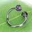 Crofta 14g Stainless Steel Twist Navel Ring with Ball - Purple