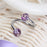 Crofta 14g Stainless Steel Twist Navel Ring with Ball - Purple