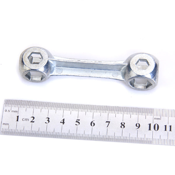 Crofta 10 in 1 Bike Bicycle Hexagon Wrench Dog Bone Wrench Repair Tool