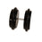 Crofta 18G Ear Stud Plug with 1/2 inch Acrylic Fake Ear Plug Taper Stretcher with O-rings - Black