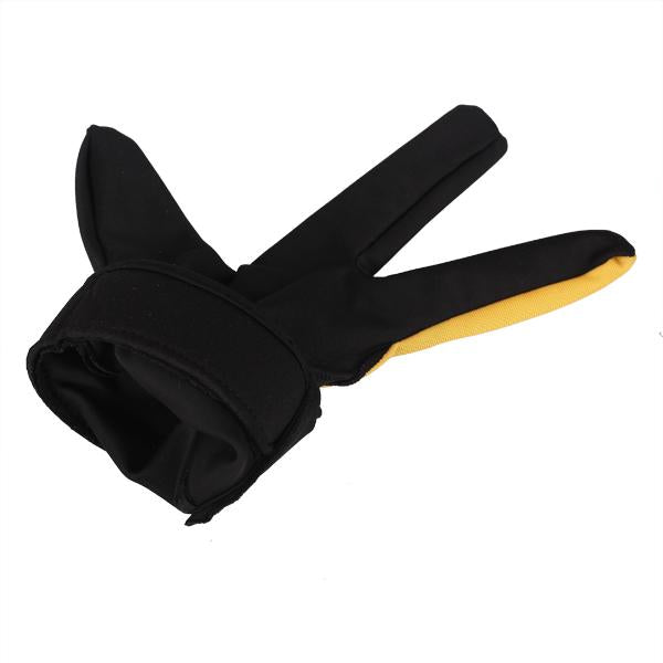 1 Piece Yellow Black 3 Finger Billiard Glove