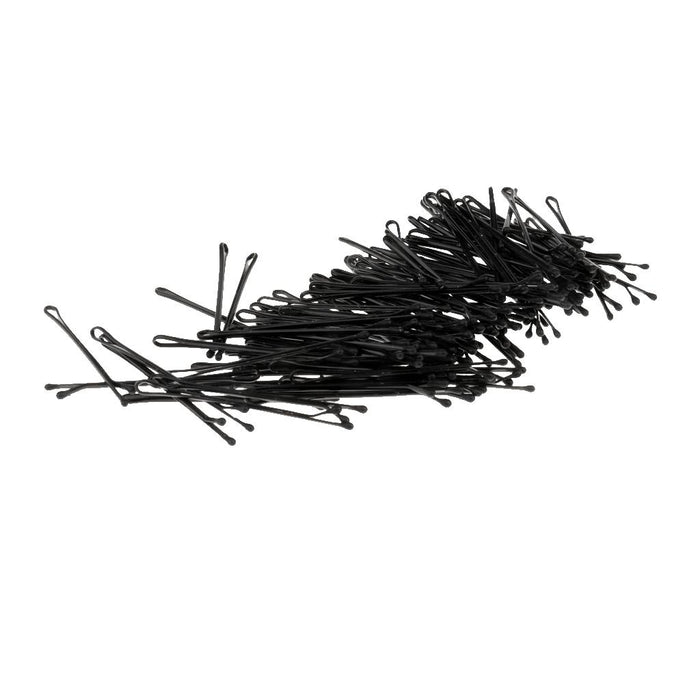 Crofta 100pcs Black Plated Flat Top Hair Bobby Pins 55mm