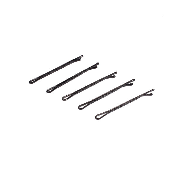 Crofta 100pcs Black Plated Flat Top Hair Bobby Pins 55mm