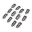 Crofta 12pcs 10 Teeth Steel Snap Clip for Hair Extension Weft Wigs 35mm- Black