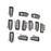 Crofta 12pcs 10 Teeth Steel Snap Clip for Hair Extension Weft Wigs 35mm- Black