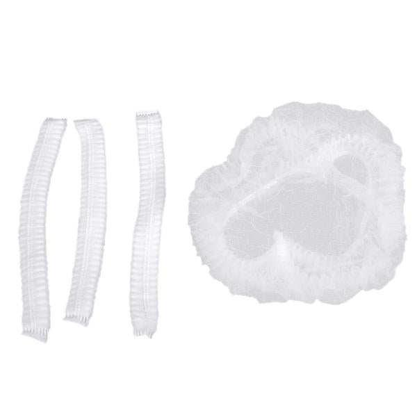 Crofta 100Pcs Disposable Impact Non-woven Bouffant Caps Bundle - White