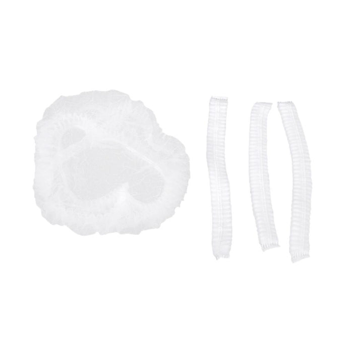 Crofta 100Pcs Disposable Impact Non-woven Bouffant Caps Bundle - White