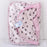 Crofta Pink Zipper Cosmetic Bag Toiletry Bag Make-up Bag Hand Case Bag with Hearts Patterns