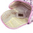 Crofta Pink Zipper Cosmetic Bag Toiletry Bag Make-up Bag Hand Case Bag with Hearts Patterns