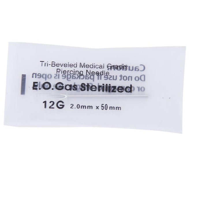 10PCs 316L  Steel Body Piercing Needle 12G