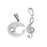 Crofta 1 Pair Lover Couples Music Symbol Stainless Steel Pendant