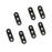 Crofta 10Pcs Plastic Tent Guyline Bent Runners - Black