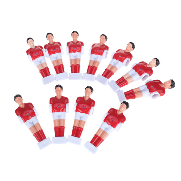 Crofta 11Pcs Foosball Man Table Guys Man Soccer Player Part - Red