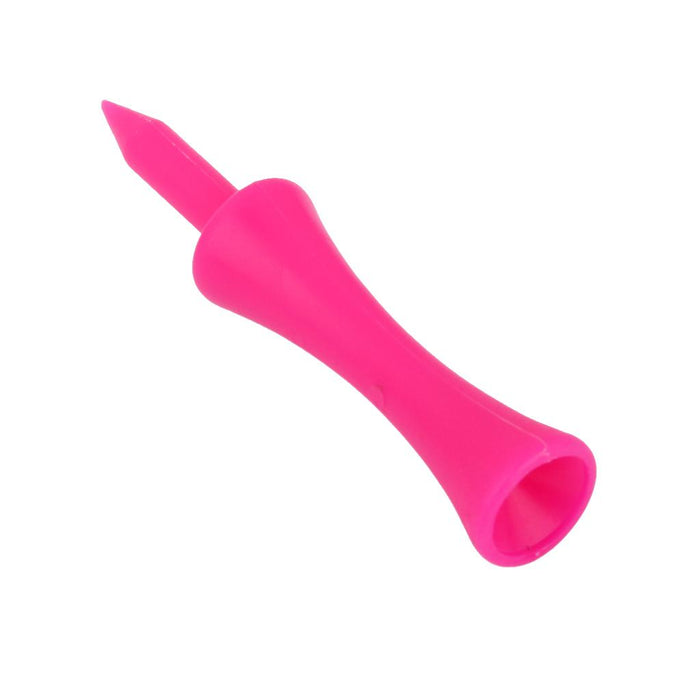 Crofta 100Pcs Golf Tee Double-deck Hot Pink Tee SN006 60MM