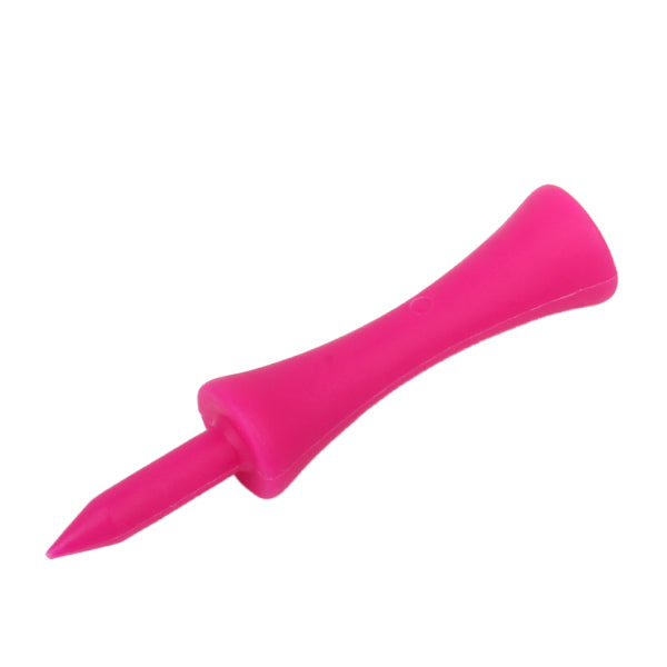 Crofta 100Pcs Golf Tee Double-deck Hot Pink Tee SN006 60MM