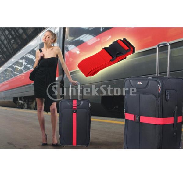 Crofta Long Luggage Packing Belt Suitcase Strap Safety Strap Red